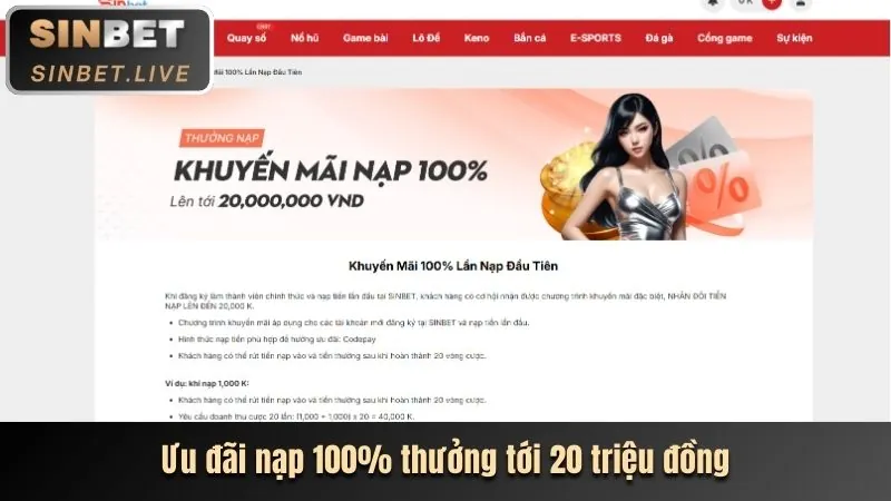 Khuyến mãi chào mừng Bibet